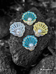 Ariel Mermaid Seashell Brooch and Earrings set