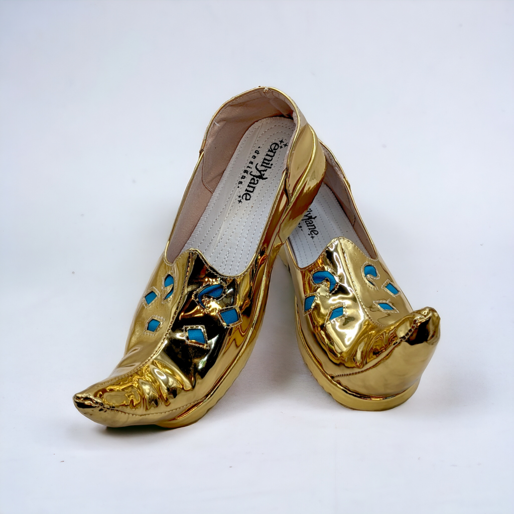 Jasmine Princess Inspired Costume Shoes, Teal and Gold Wedding Shoes,  Aladdin Bridal Shoes, Custom Handmade Shoes, Cosplay Shoes - Etsy Denmark